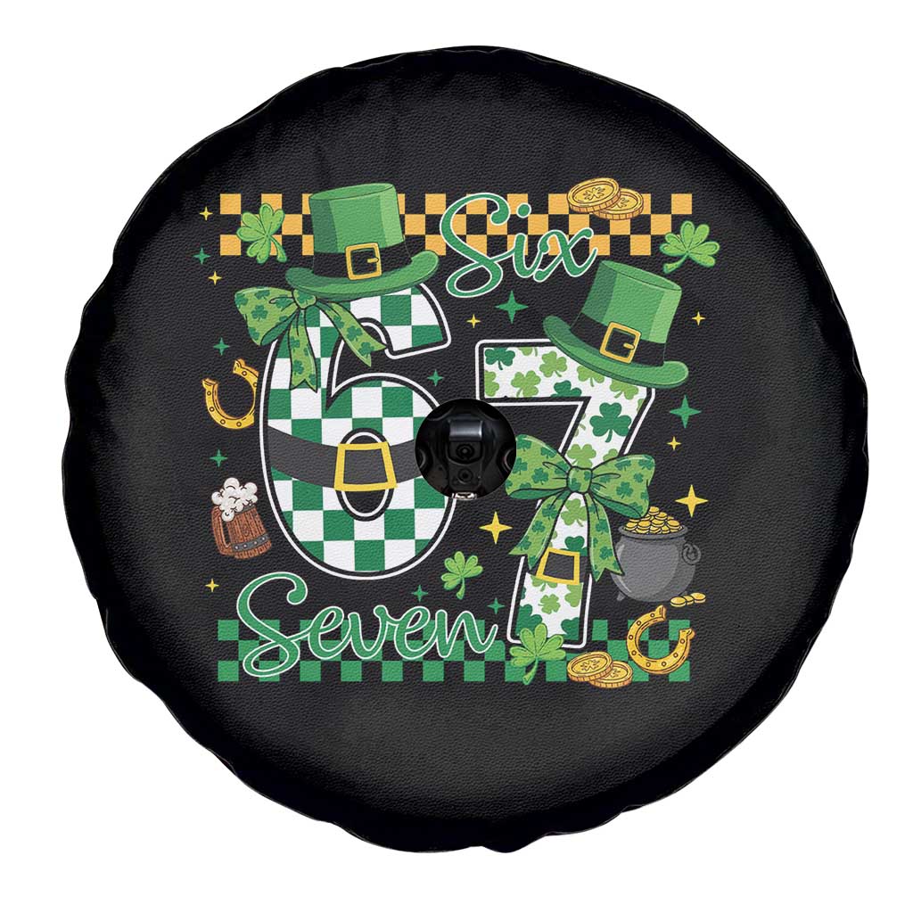 67 St Patricks Day Spare Tire Cover Funny Six Seven Meme Lucky Shamrock TS11 Print Your Wear