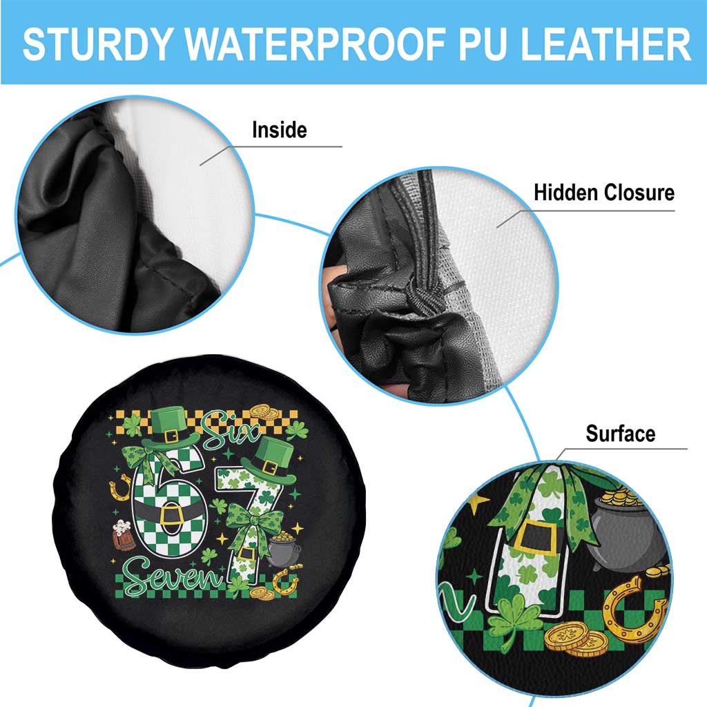67 St Patricks Day Spare Tire Cover Funny Six Seven Meme Lucky Shamrock TS11 Print Your Wear