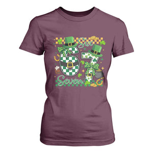 67 St Patricks Day T Shirt For Women Funny Six Seven Meme Lucky Shamrock TS11 Maroon Print Your Wear