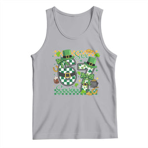 67 St Patricks Day Tank Top Funny Six Seven Meme Lucky Shamrock TS11 Athletic Heather Print Your Wear