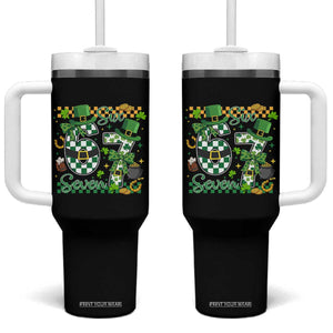 67 St Patricks Day Tumbler With Handle Funny Six Seven Meme Lucky Shamrock TS11 One Size: 40 oz Black Print Your Wear
