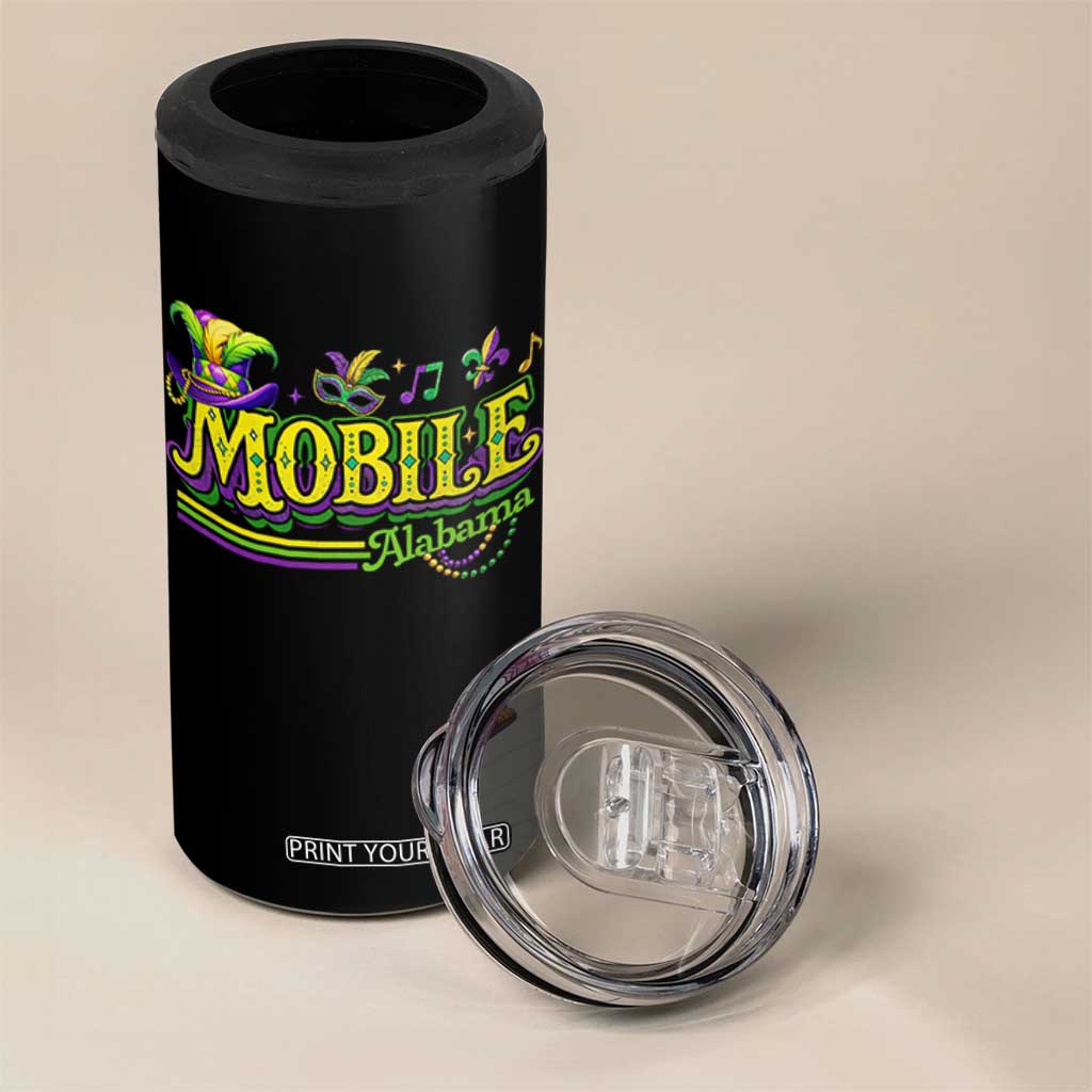 Mardi Gras Mobile Alabama AL Carnival Beads 4 in 1 Can Cooler Tumbler TS11 Print Your Wear