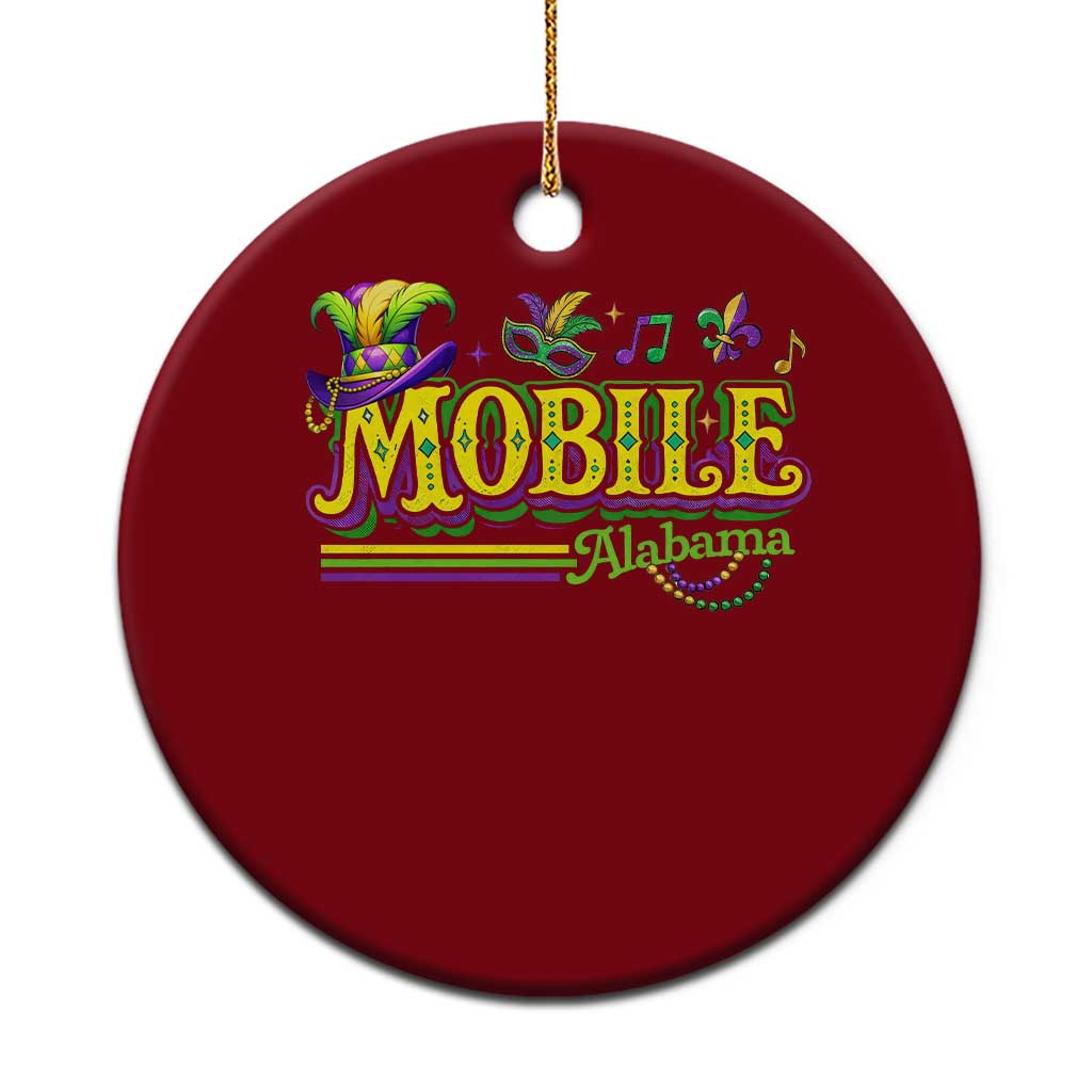 Mardi Gras Mobile Alabama AL Carnival Beads Ceramic Ornament TS11 1pc Red Print Your Wear