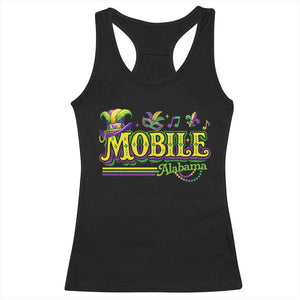 Mardi Gras Mobile Alabama AL Carnival Beads Racerback Tank Top TS11 Black Print Your Wear