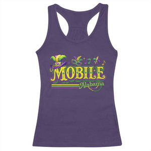 Mardi Gras Mobile Alabama AL Carnival Beads Racerback Tank Top TS11 Purple Print Your Wear