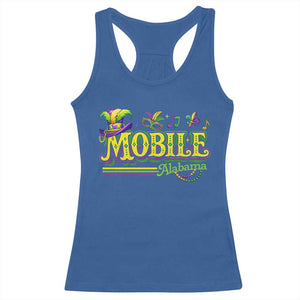 Mardi Gras Mobile Alabama AL Carnival Beads Racerback Tank Top TS11 Royal Blue Print Your Wear