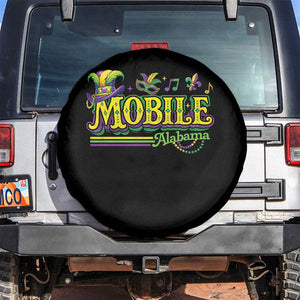 Mardi Gras Mobile Alabama AL Carnival Beads Spare Tire Cover TS11 No hole Black Print Your Wear