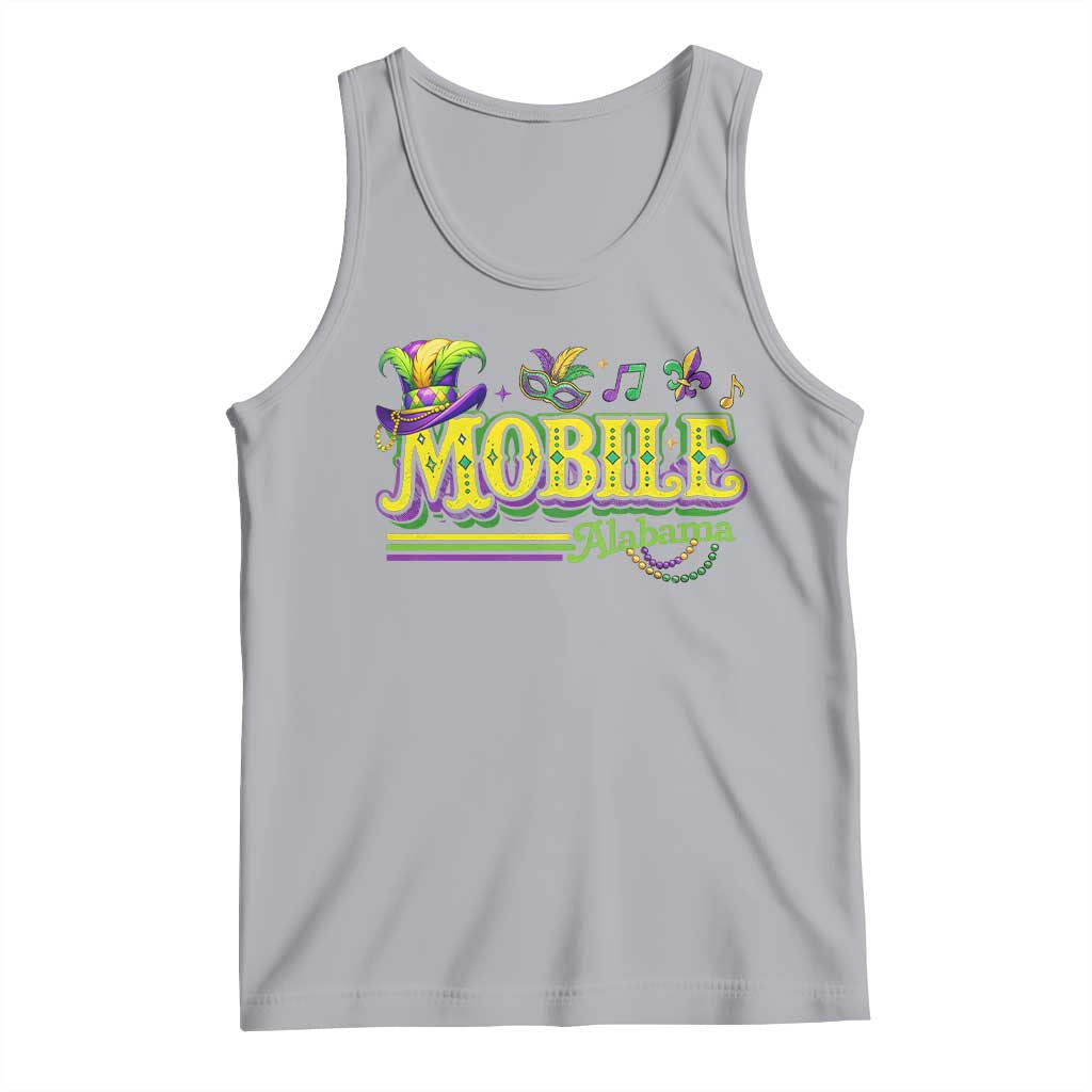 Mardi Gras Mobile Alabama AL Carnival Beads Tank Top TS11 Athletic Heather Print Your Wear