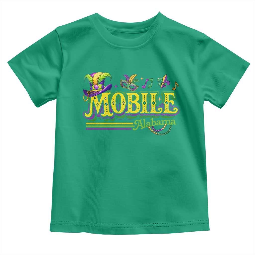 Mardi Gras Mobile Alabama AL Carnival Beads Toddler T Shirt TS11 Irish Green Print Your Wear