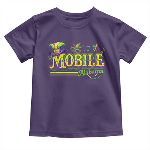 Mardi Gras Mobile Alabama AL Carnival Beads Toddler T Shirt TS11 Purple Print Your Wear
