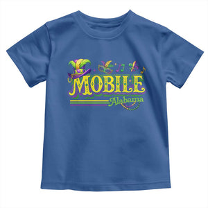 Mardi Gras Mobile Alabama AL Carnival Beads Toddler T Shirt TS11 Royal Blue Print Your Wear