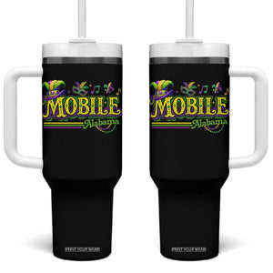 Mardi Gras Mobile Alabama AL Carnival Beads Tumbler With Handle TS11 One Size: 40 oz Black Print Your Wear