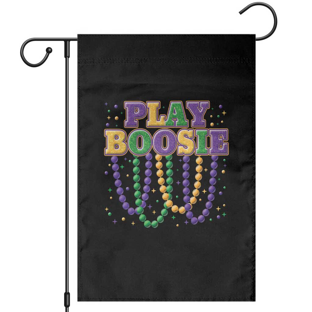 Funny Play Boosie Mardi Gras Garden Flag Beads Fat Tuesday Carnival TS11 Black Print Your Wear