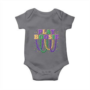 Funny Play Boosie Mardi Gras Baby Onesie Beads Fat Tuesday Carnival TS11 Charcoal Print Your Wear