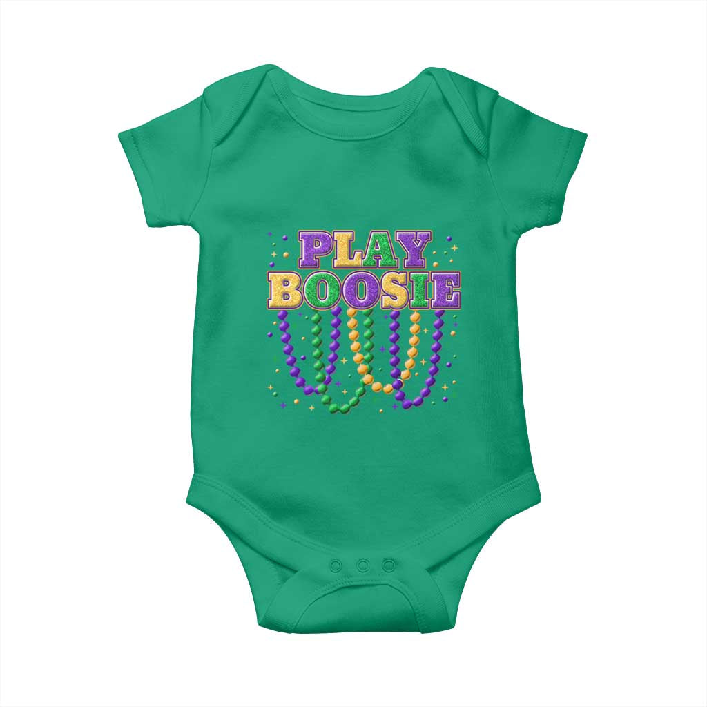 Funny Play Boosie Mardi Gras Baby Onesie Beads Fat Tuesday Carnival TS11 Irish Green Print Your Wear