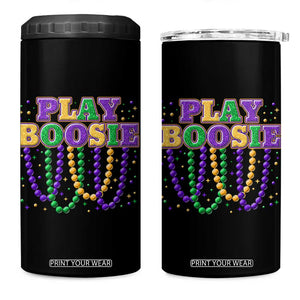 Funny Play Boosie Mardi Gras 4 in 1 Can Cooler Tumbler Beads Fat Tuesday Carnival TS11 One Size: 16 oz Black Print Your Wear