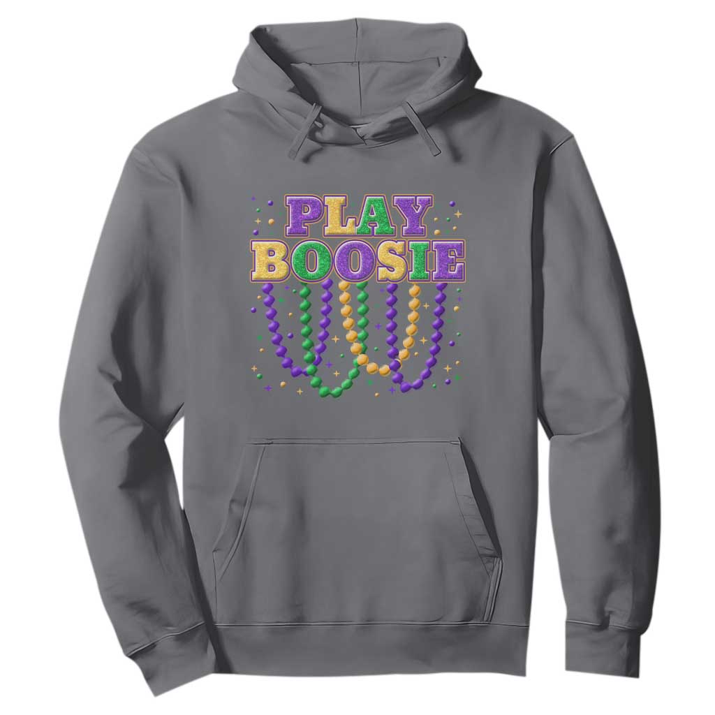 Funny Play Boosie Mardi Gras Hoodie Beads Fat Tuesday Carnival TS11 Charcoal Print Your Wear
