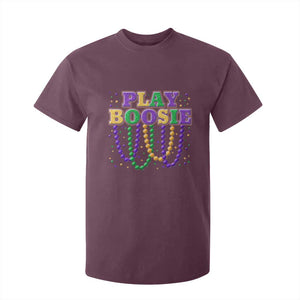 Funny Play Boosie Mardi Gras T Shirt For Kid Beads Fat Tuesday Carnival TS11 Maroon Print Your Wear
