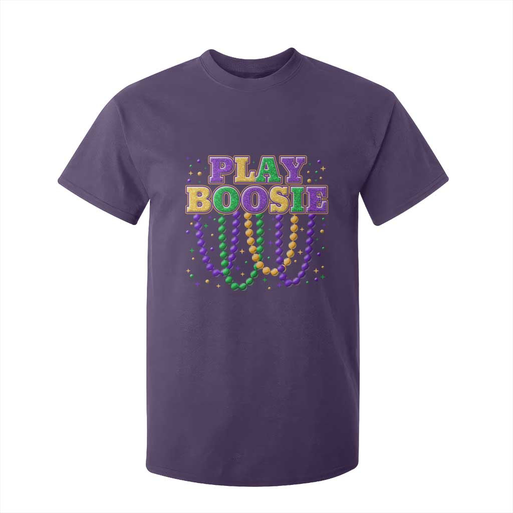 Funny Play Boosie Mardi Gras T Shirt For Kid Beads Fat Tuesday Carnival TS11 Purple Print Your Wear