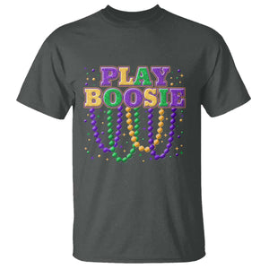 Funny Play Boosie Mardi Gras T Shirt Beads Fat Tuesday Carnival TS11 Dark Heather Print Your Wear