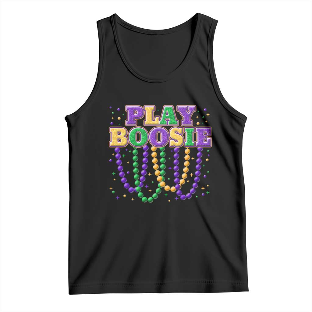 Funny Play Boosie Mardi Gras Tank Top Beads Fat Tuesday Carnival TS11 Black Print Your Wear