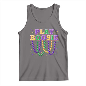 Funny Play Boosie Mardi Gras Tank Top Beads Fat Tuesday Carnival TS11 Deep Heather Print Your Wear