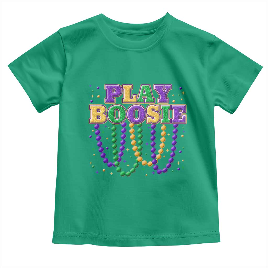 Funny Play Boosie Mardi Gras Toddler T Shirt Beads Fat Tuesday Carnival TS11 Irish Green Print Your Wear