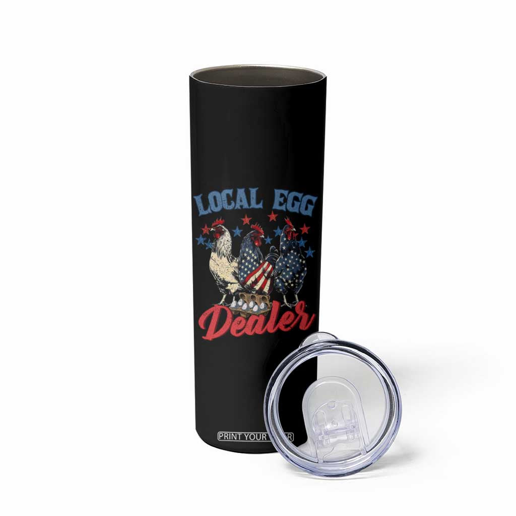 Funny Local Egg Dealer Skinny Tumbler Egg Farmer American Flag Chicken Easter TS11 Print Your Wear
