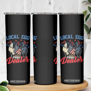 Funny Local Egg Dealer Skinny Tumbler Egg Farmer American Flag Chicken Easter TS11 Print Your Wear