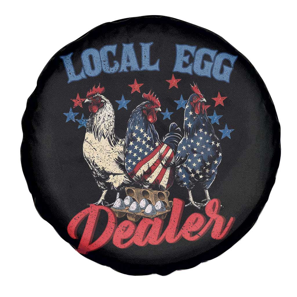 Funny Local Egg Dealer Spare Tire Cover Egg Farmer American Flag Chicken Easter TS11 Print Your Wear