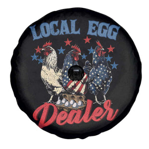 Funny Local Egg Dealer Spare Tire Cover Egg Farmer American Flag Chicken Easter TS11 Print Your Wear
