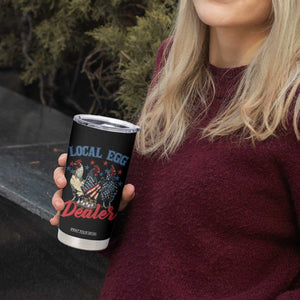 Funny Local Egg Dealer Tumbler Cup Egg Farmer American Flag Chicken Easter TS11 Print Your Wear