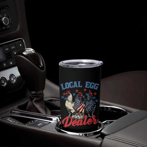 Funny Local Egg Dealer Tumbler Cup Egg Farmer American Flag Chicken Easter TS11 Print Your Wear