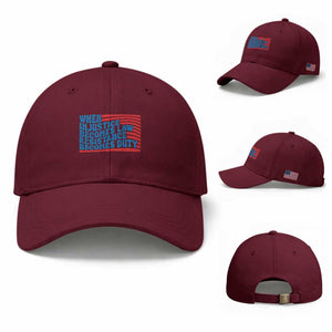 When Injustice Becomes Law Resistance Becomes Duty Baseball Cap Thomas Jefferson Quotes TS11 Baseball Cap Universal Fit Maroon Print Your Wear