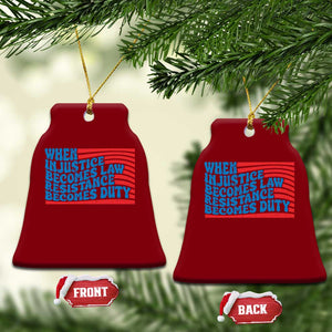 When Injustice Becomes Law Resistance Becomes Duty Ceramic Ornament Thomas Jefferson Quotes TS11 Print Your Wear