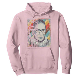 When Injustice Becomes Law Resistance Becomes Duty Hoodie RBG Quote TS11 Light Pink Print Your Wear