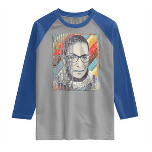 When Injustice Becomes Law Resistance Becomes Duty Raglan Shirt RBG Quote TS11 Sport Gray Royal Print Your Wear