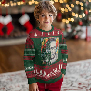 When Injustice Becomes Law Resistance Becomes Duty Knit Sweatshirt RBG Quote TS11 Christmas Print Your Wear