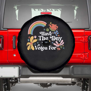 Have The Day You Voted For Spare Tire Cover Retro Rainbow TS11 Black Print Your Wear