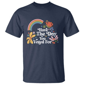 Have The Day You Voted For T Shirt Retro Rainbow TS11 Navy Print Your Wear