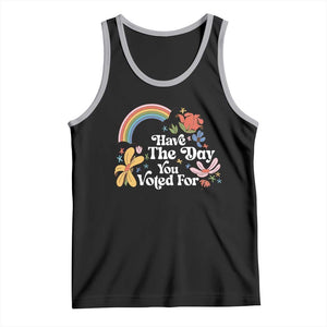 Have The Day You Voted For Tank Top Retro Rainbow TS11 Black Athletic Heather Print Your Wear