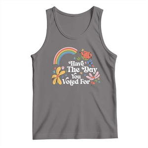 Have The Day You Voted For Tank Top Retro Rainbow TS11 Deep Heather Print Your Wear
