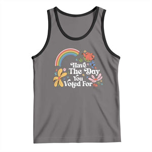 Have The Day You Voted For Tank Top Retro Rainbow TS11 Deep Heather Black Print Your Wear