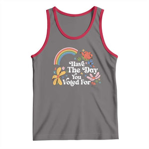 Have The Day You Voted For Tank Top Retro Rainbow TS11 Deep Heather Red Print Your Wear