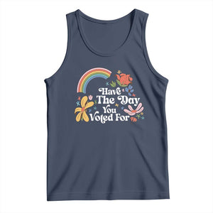 Have The Day You Voted For Tank Top Retro Rainbow TS11 Navy Print Your Wear