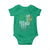Irish Pride Baby Onesie American Flag Celtic Cross Shamrock St Patrick's Day TS11 Irish Green Print Your Wear