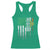Irish Pride Racerback Tank Top American Flag Celtic Cross Shamrock St Patrick's Day TS11 Irish Green Print Your Wear