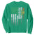 Irish Pride Sweatshirt American Flag Celtic Cross Shamrock St Patrick's Day TS11 Irish Green Print Your Wear