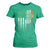 Irish Pride T Shirt For Women American Flag Celtic Cross Shamrock St Patrick's Day TS11 Irish Green Print Your Wear
