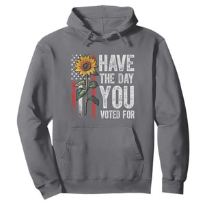 Have The Day You Voted For Hoodie Vintage American Flag Sunflower TS11 Charcoal Print Your Wear